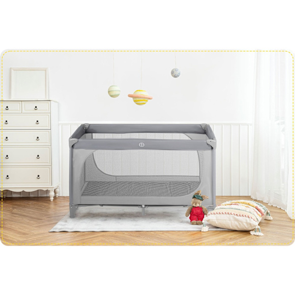 Rejseseng til børn 125 x 65 x 78 cm RK-240 Grå