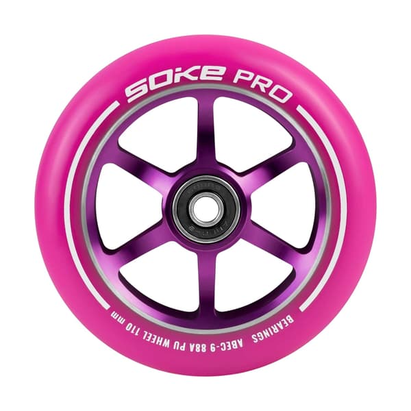 Pink hjul til scooter 110 mm - 2-pak