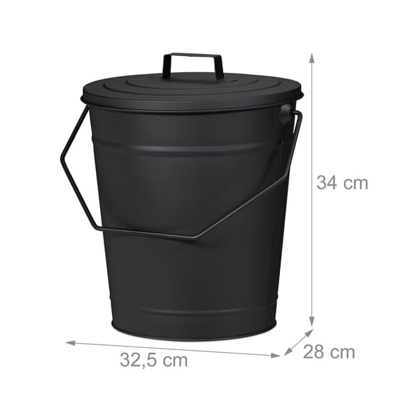 Askfat med lock 12 l