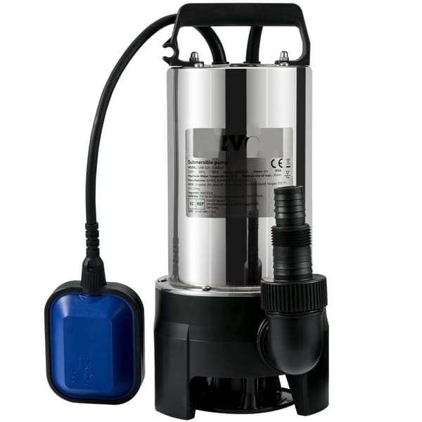 Dränkbar vattenpump 1100W, 20000L/h, flottörbrytare
