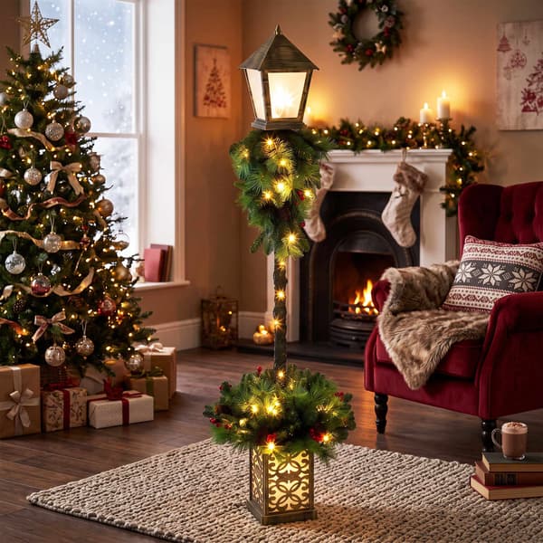 Udendørs julelanterne med 50 varme hvide LED'er, 150 cm