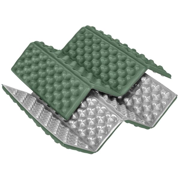 Camping siddemåtte, aluminiumsbagside, 40 cm, grøn