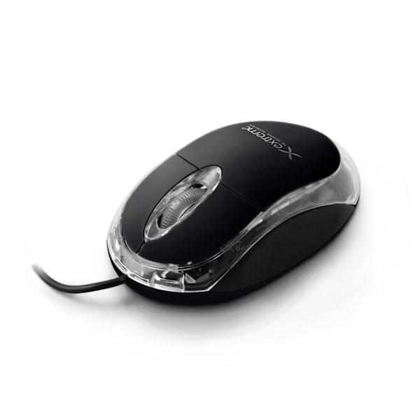 Extreme Camille 3D Kabelført Optisk Mus Usb Sort Sort, Transparent
