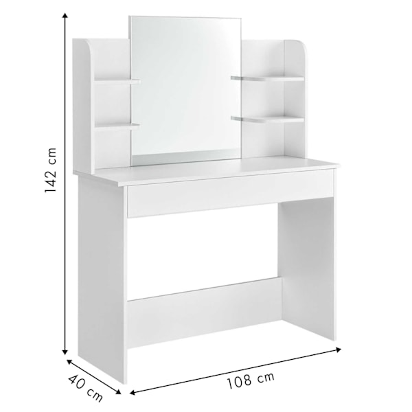 Moderni peilipöytä iso peilihylly ModernHome