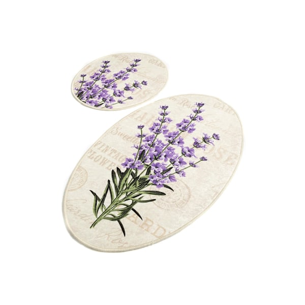 Badmatsset (2 delar) Lavendel Djt