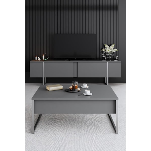 Soffbord Luxe - Antracit, Silver