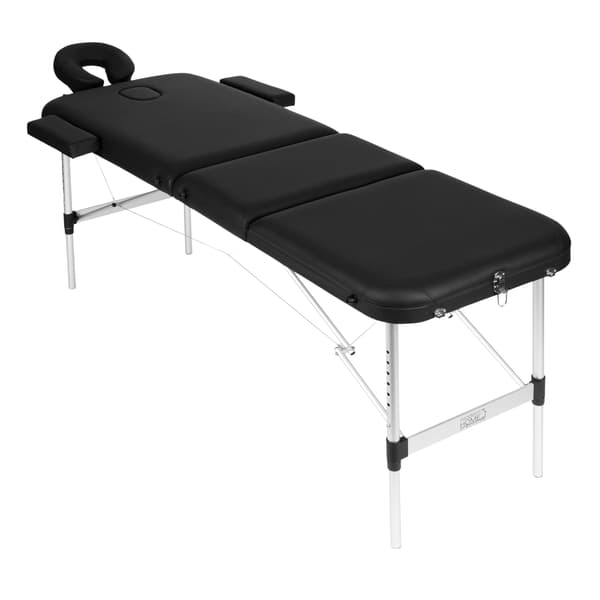 Aluminium 3-delt foldbart massagebord med taske