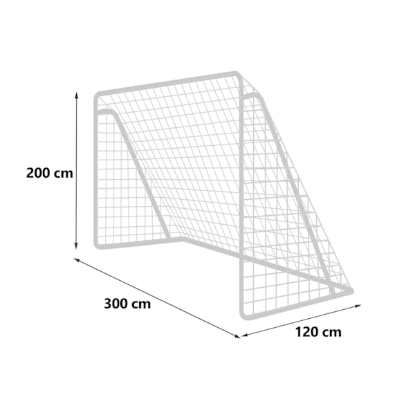 Fotbollsmål 300 x 200 x 120 cm