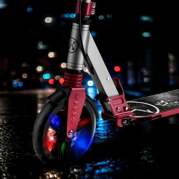 LED-scooter med justerbart styr, foldbart design