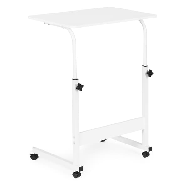 Mobilt laptopbord, justerbar höjd, MDF, vit