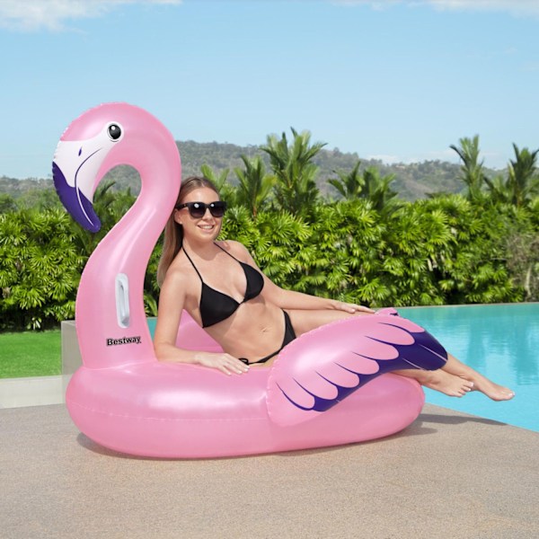 Bademadras 1,53m x 1,43m Luksus Flamingo