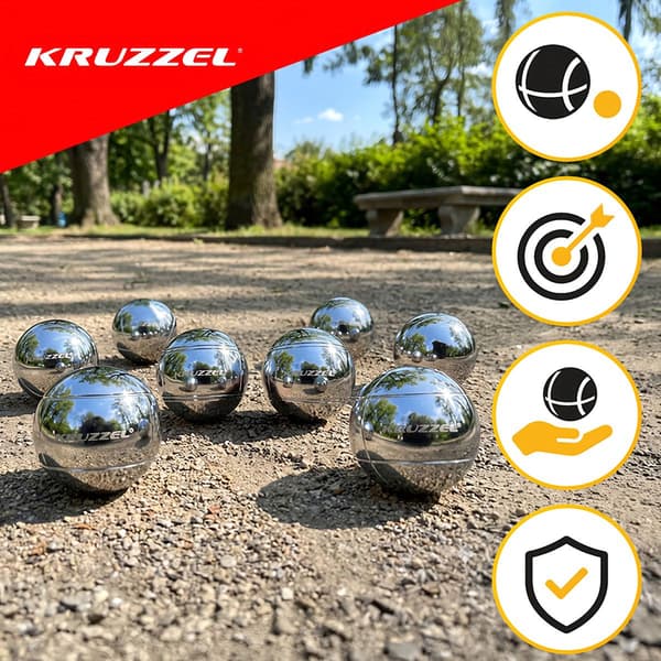 Boulebollar 8 bollar + lock KRUZZEL 22915