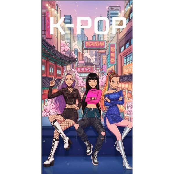 Kpop-mikrokuituinen rantapyyhe