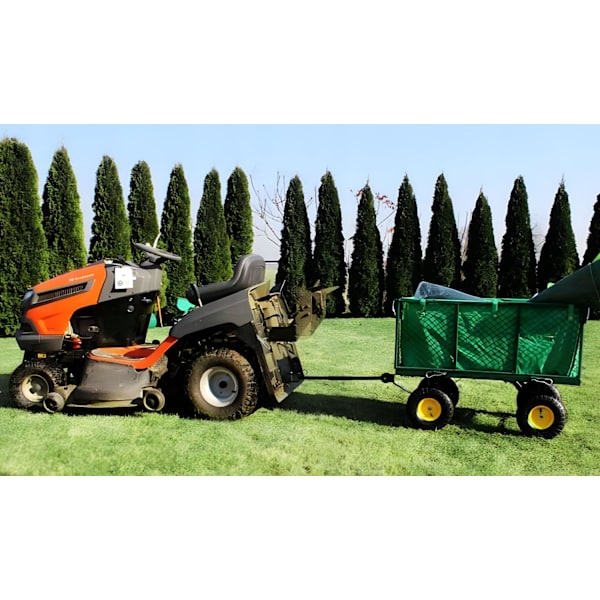 Havetransportvogn, 400 kg, til traktor, åbne sidepaneler, store oppustelige hjul, MultiGarden