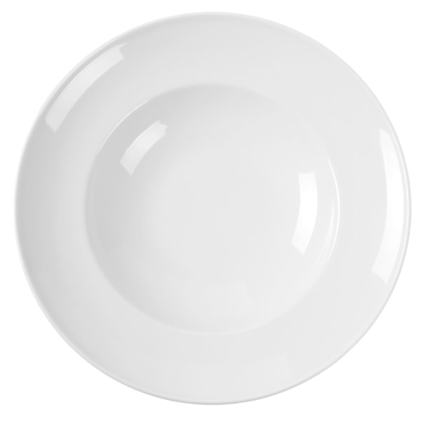 OPTIMA spagettilautanen, valkoista posliinia, halkaisija 260mm 6 kpl setti. - Hendi 770948