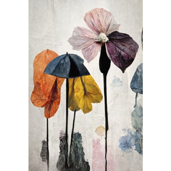 Umbrella Flowers No2 - 50x70 cm