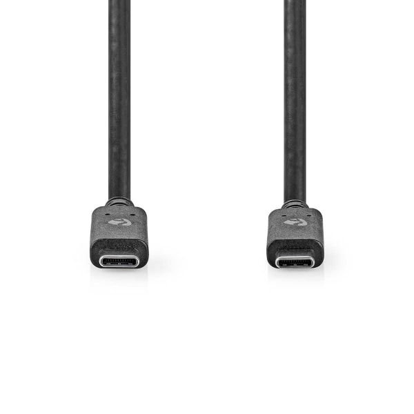 USB-kabel | USB 3.2 Gen 2 | USB-C™ Han | USB-C™ Han | 100 W | 4K@60Hz | 10 Gbps | Nikkelplateret | 1.00 m | Runde | PVC | Sort | Box