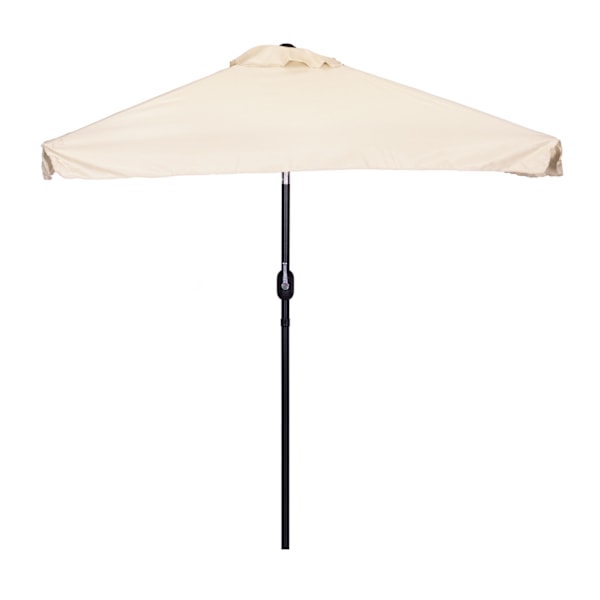 Rektangulärt stort lutande trädgårdsparaply med vev, beige, 200 x 140 cm