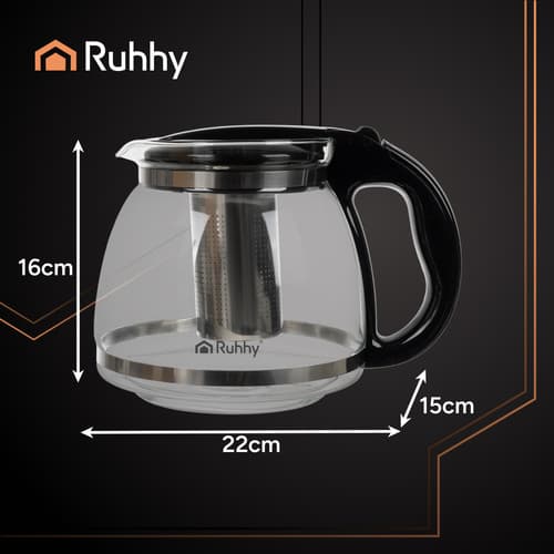 Glas tekande med infuser, 2L kapacitet
