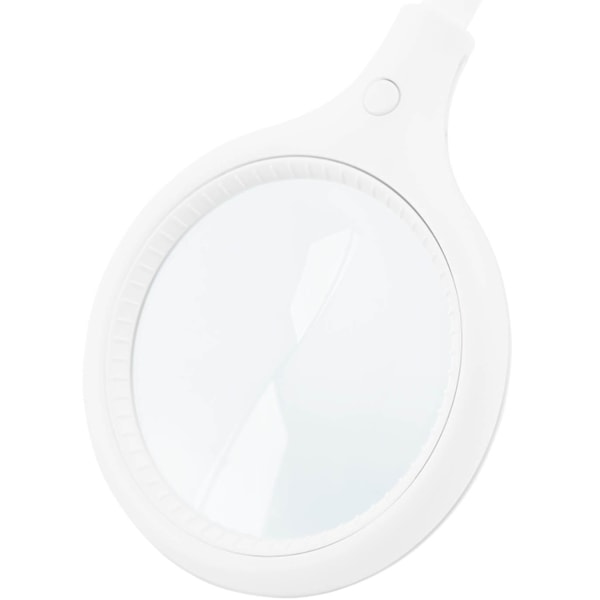 Kosmetisk værkstedslampe forstørrelsesglas 5 dioptrier 30x LED dia. 125 mm