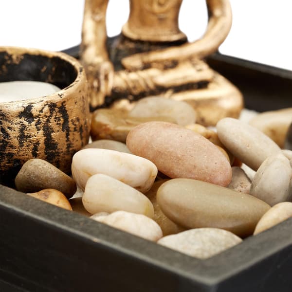Zen trädgård med Buddha