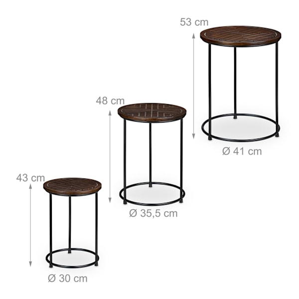 Setbord 3 delar i mangoträ