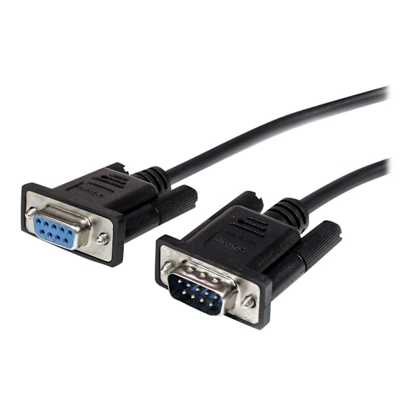 StarTech.com 1m sort lige gennem DB9 RS232 seriel kabel - M/F (MXT1001MBK)