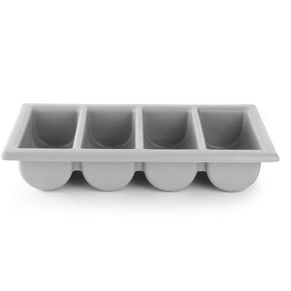 Ruokailuvälinesäiliö GN 1/1 4-osainen harmaa - Hendi 552308