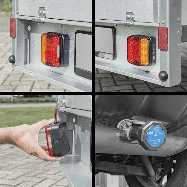 Trailerlygter LED med magneter trådløs (Bluetooth) 13-polet