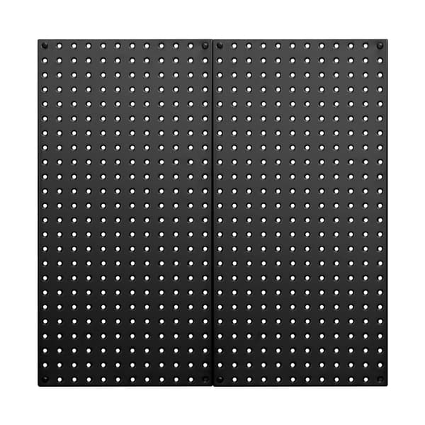 Metalplader til hulplader 32 x 16 tommer, 2-pak, sort