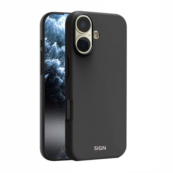 SiGN flydende silikone-cover til iPhone 17 - sort