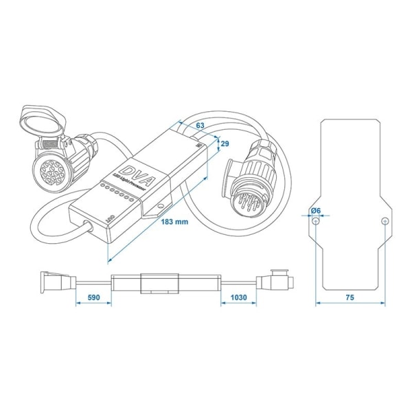 LED-valoprosessori 12V perävaunuihin plug & play