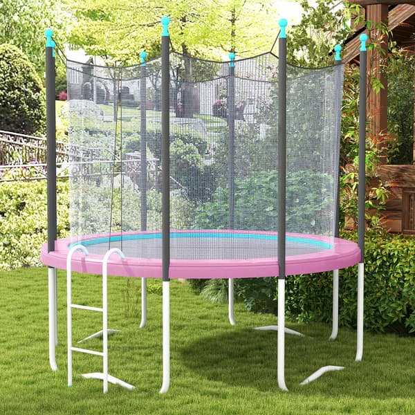 Trampolinskydd, Vattentätt, Rivtåligt, Ø366 cm, Rosa