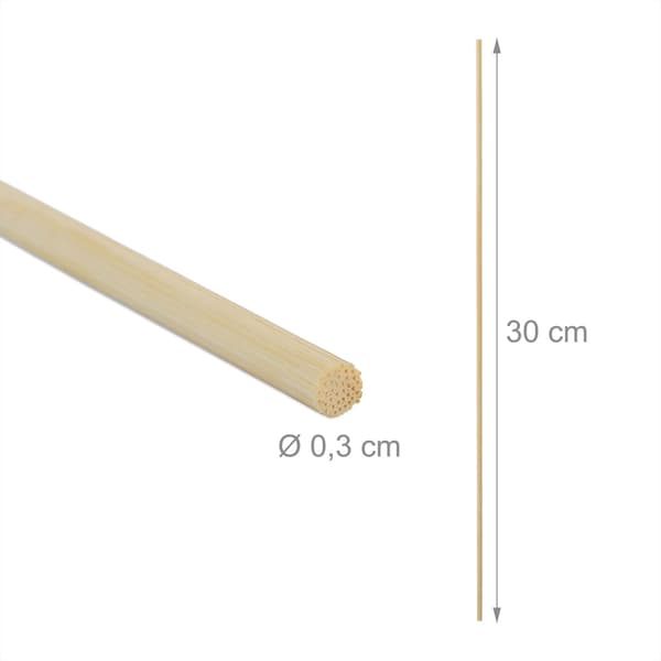 sæt med 500 bambuspinde 30 cm