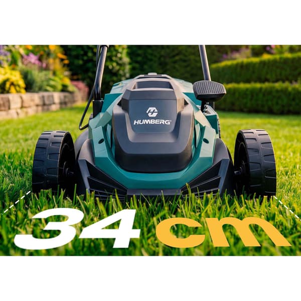 Elektrisk gräsklippare, 1400W, 34 cm klippbredd