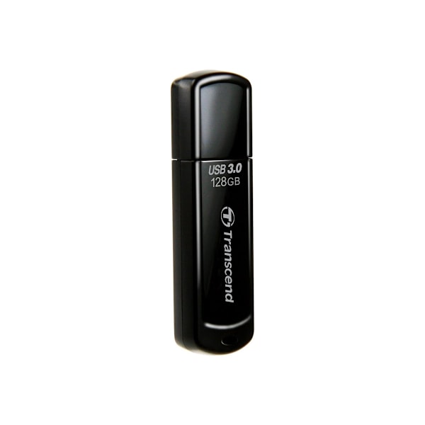 Transcend JetFlash 700 - USB-flashdrev - 128 GB - USB 3.0 - sort