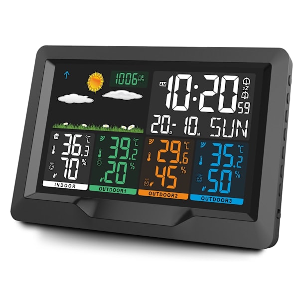 Svart Väderstation med Display BD-904