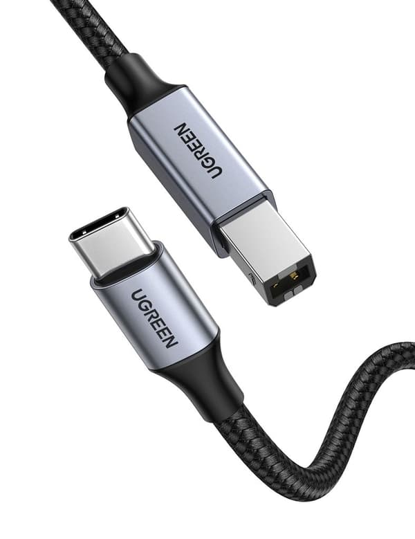UGREEN USB-C til USB-B 2.0 printerkabel, 3m