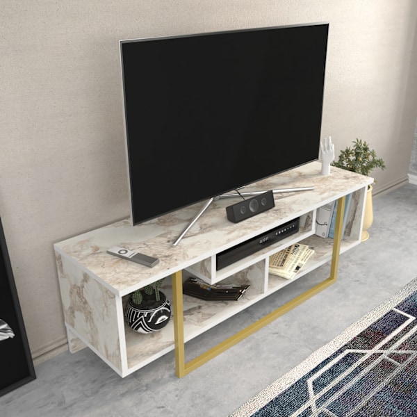 TV-bänk Asal 120 - Efesos, guld