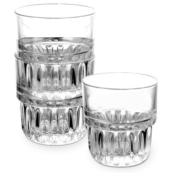 Hållbart Glas 200 ml med Räfflad Botten för Drycker