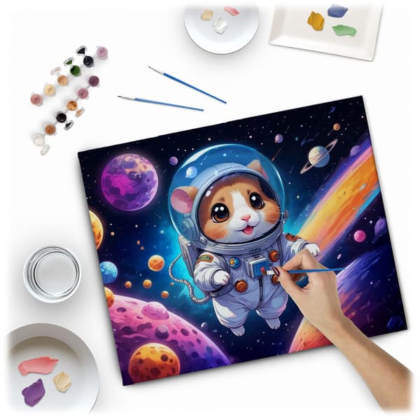 Maleri efter tal 40x50 cm Massido Astronaut