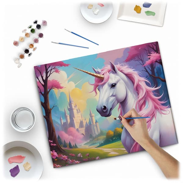 Maleri efter tal 40x50 cm Massido Unicorn