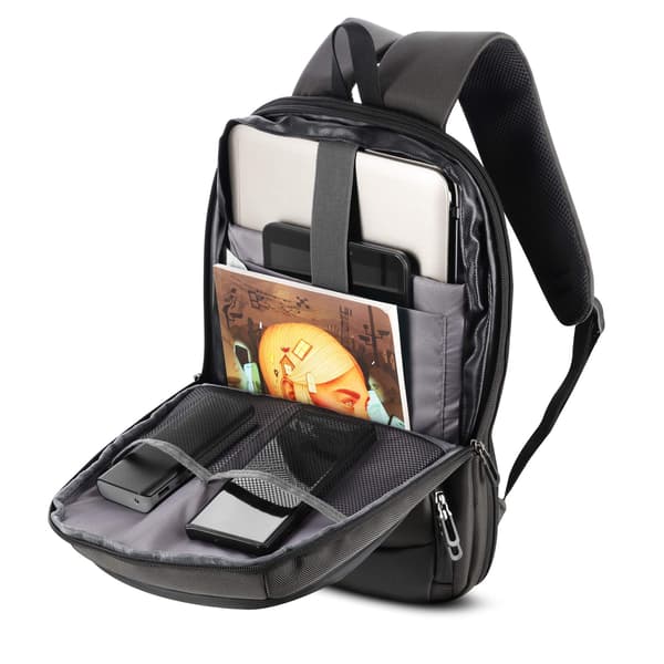 Laptopryggsäck, 19L expanderbar, stöldskyddsficka