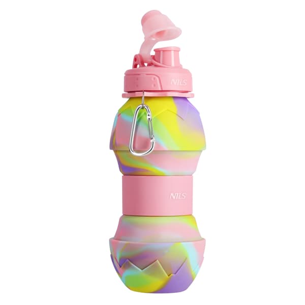 Silikone foldevandsflaske, 700ml, Pink