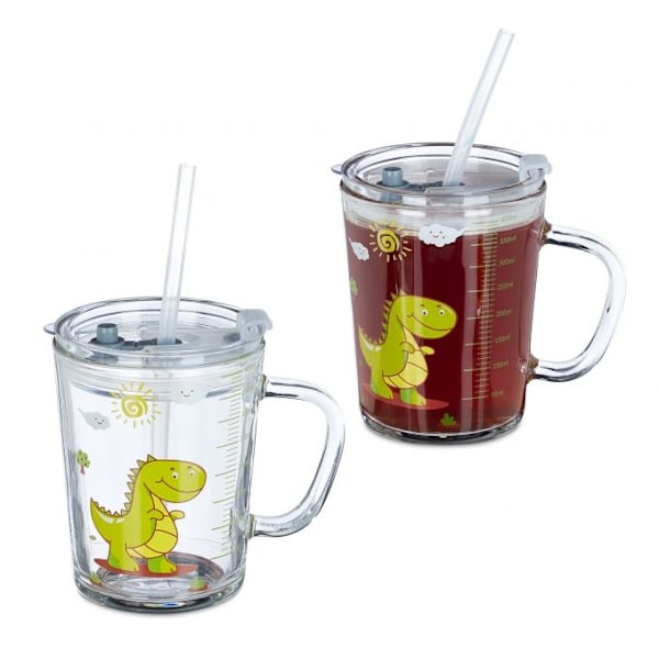 Juomalasit Kids Dino Set 2 kpl