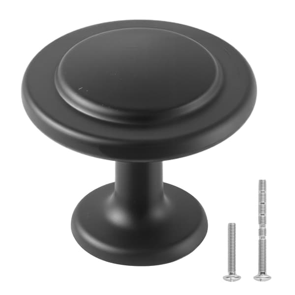 Skåpsknoppar, 30-pack, 31 mm svart zinklegering, skruvar