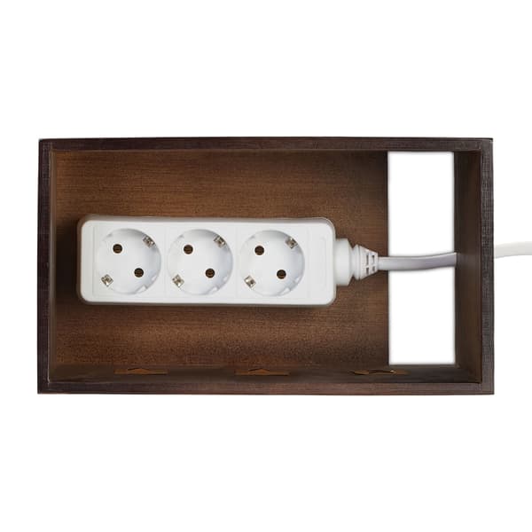 Kabelbox Bambu Mörkbrun