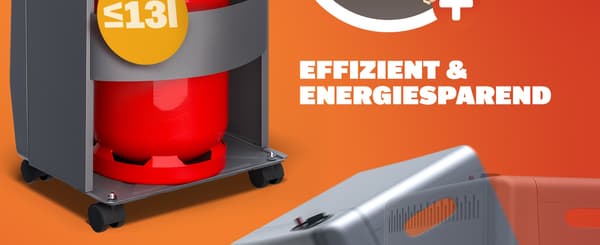 Gas terrassevarmer, 4200W, 3 varmeindstillinger, sort