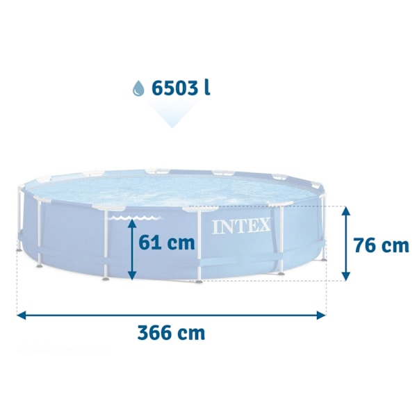 Ramme havepool 366 x 76 cm 6i1 INTEX 28210