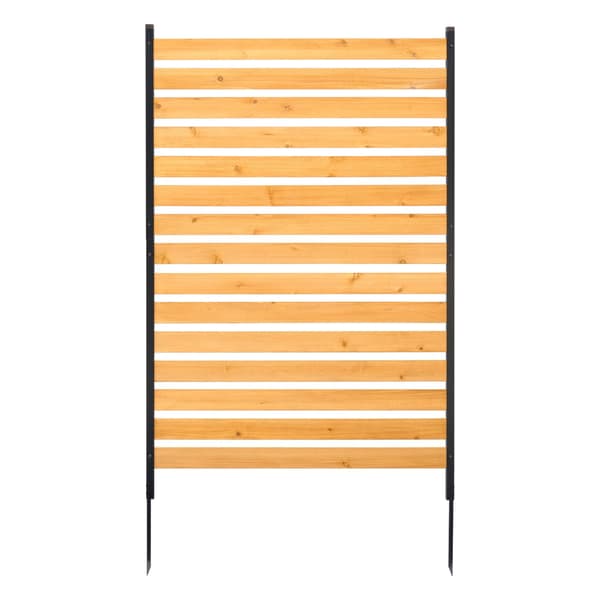 Träskärm för insynsskydd, 91 x 152 cm, 1 panel, pålar